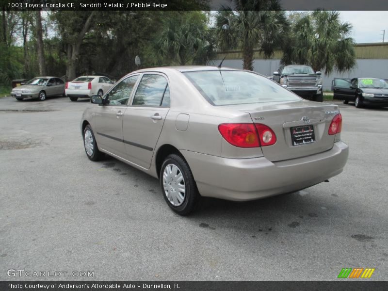 Sandrift Metallic / Pebble Beige 2003 Toyota Corolla CE
