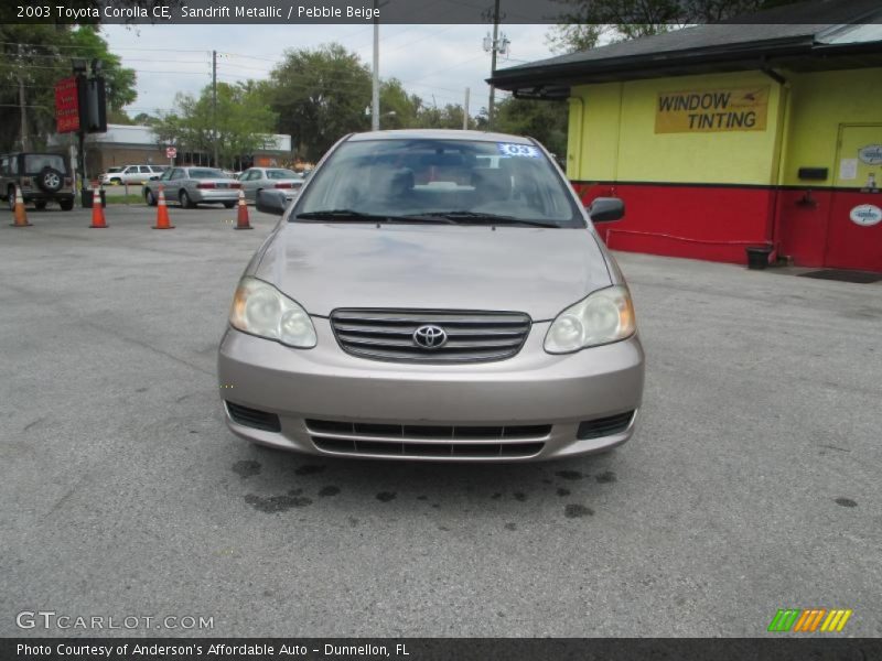 Sandrift Metallic / Pebble Beige 2003 Toyota Corolla CE
