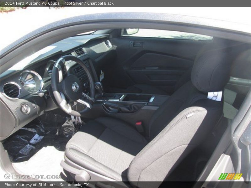 Ingot Silver / Charcoal Black 2014 Ford Mustang V6 Coupe