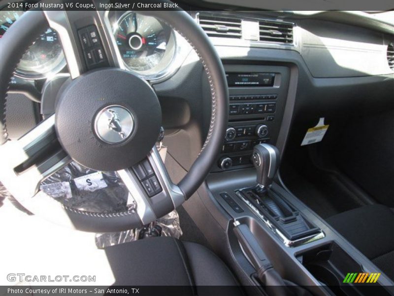 Ingot Silver / Charcoal Black 2014 Ford Mustang V6 Coupe