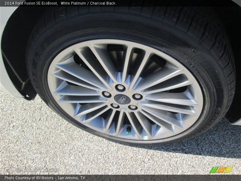 White Platinum / Charcoal Black 2014 Ford Fusion SE EcoBoost