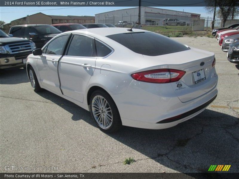 White Platinum / Charcoal Black 2014 Ford Fusion SE EcoBoost