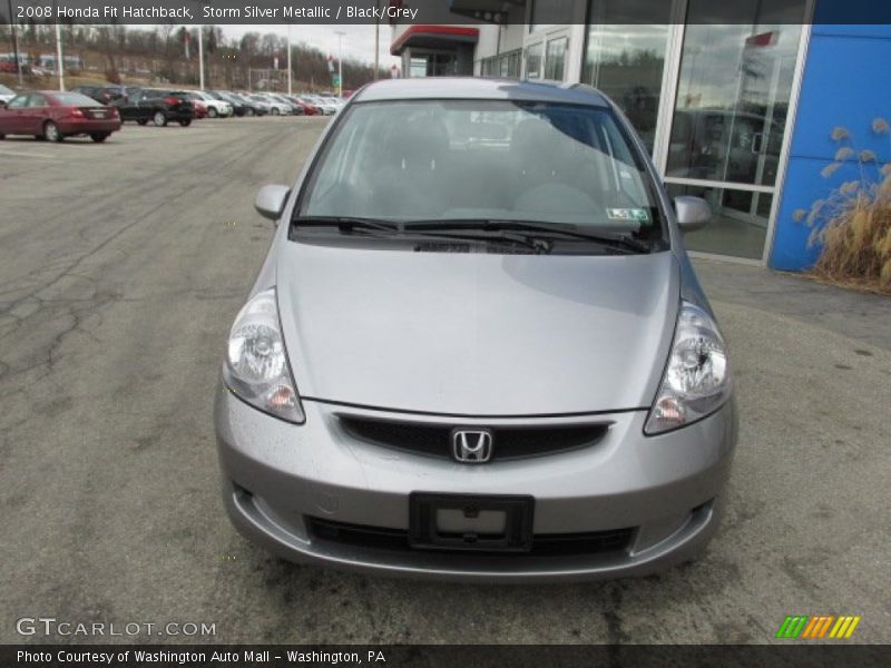 Storm Silver Metallic / Black/Grey 2008 Honda Fit Hatchback