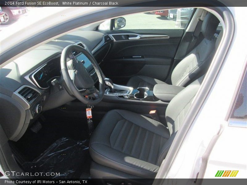 White Platinum / Charcoal Black 2014 Ford Fusion SE EcoBoost
