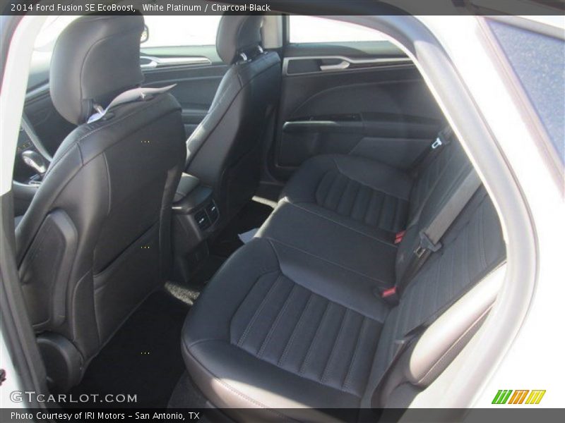 White Platinum / Charcoal Black 2014 Ford Fusion SE EcoBoost