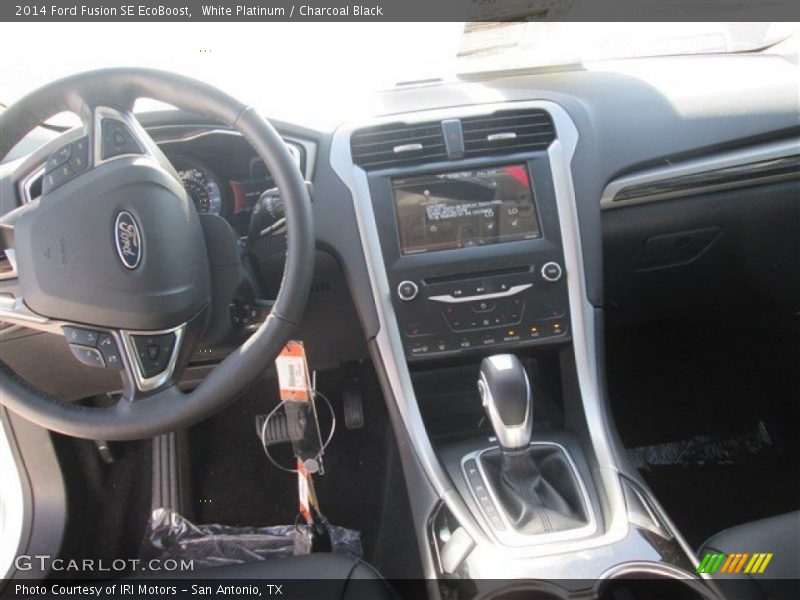 White Platinum / Charcoal Black 2014 Ford Fusion SE EcoBoost