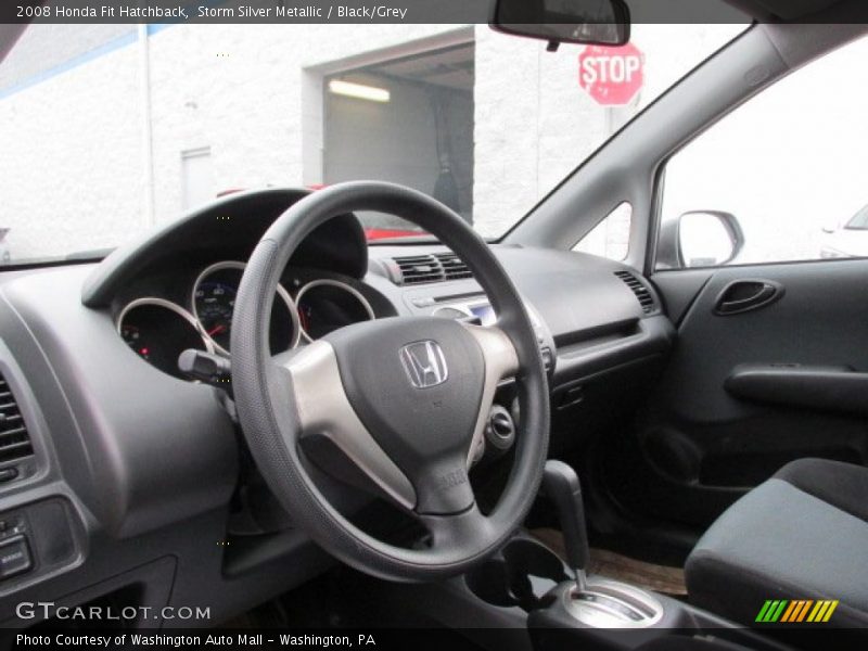 Storm Silver Metallic / Black/Grey 2008 Honda Fit Hatchback