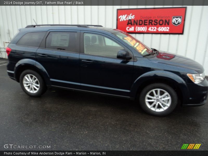 Fathom Blue Pearl / Black 2014 Dodge Journey SXT