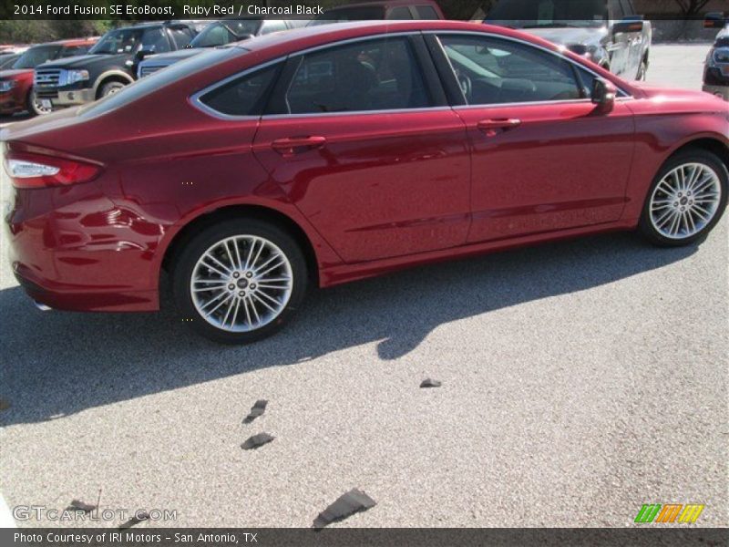 Ruby Red / Charcoal Black 2014 Ford Fusion SE EcoBoost