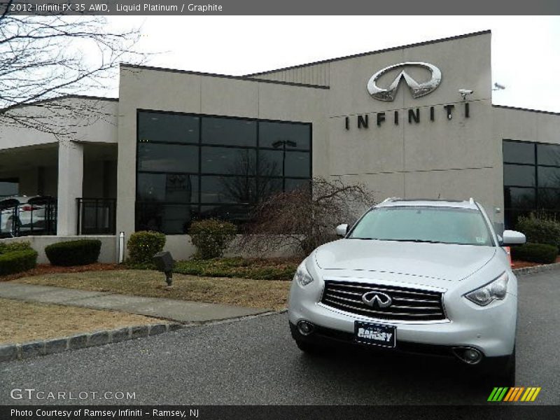 Liquid Platinum / Graphite 2012 Infiniti FX 35 AWD