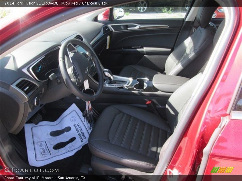 Ruby Red / Charcoal Black 2014 Ford Fusion SE EcoBoost