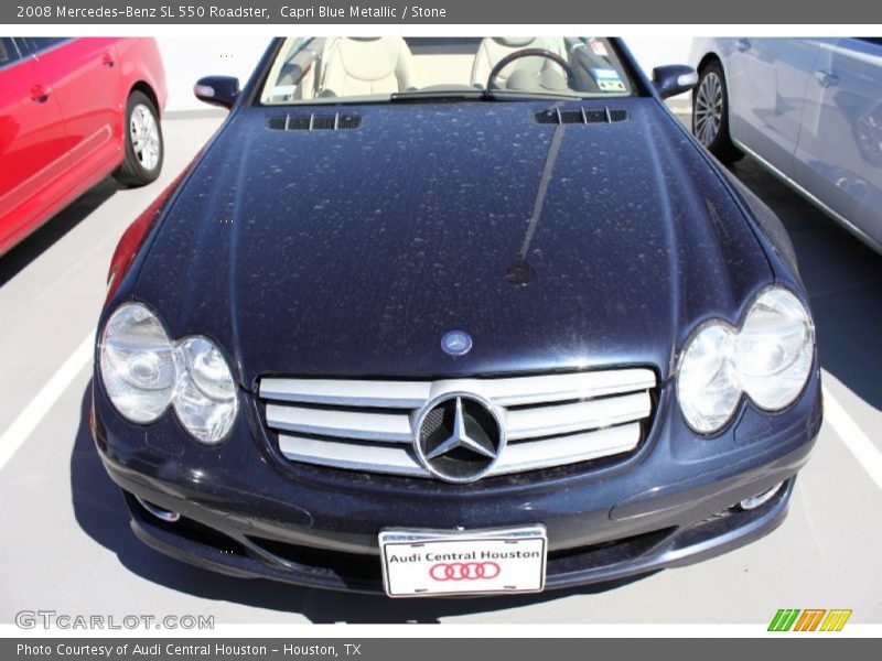 Capri Blue Metallic / Stone 2008 Mercedes-Benz SL 550 Roadster