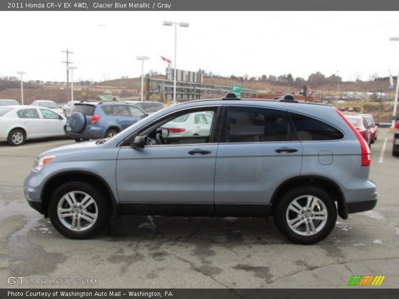 Glacier Blue Metallic / Gray 2011 Honda CR-V EX 4WD