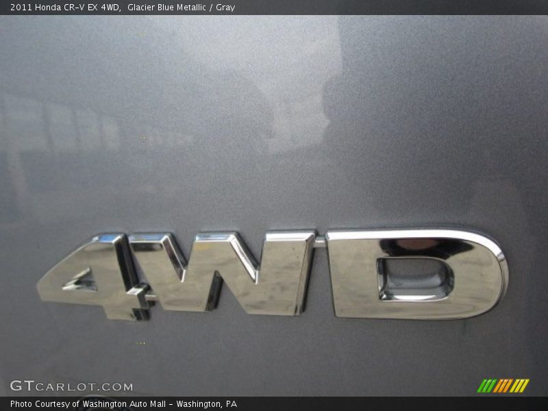 Glacier Blue Metallic / Gray 2011 Honda CR-V EX 4WD