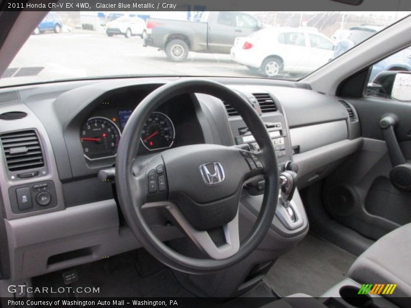 Glacier Blue Metallic / Gray 2011 Honda CR-V EX 4WD