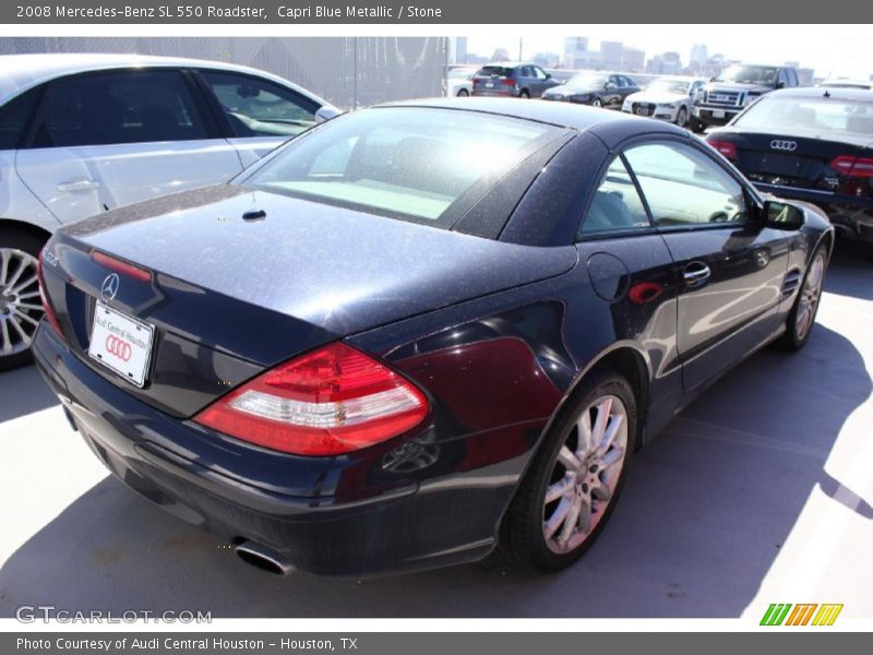 Capri Blue Metallic / Stone 2008 Mercedes-Benz SL 550 Roadster