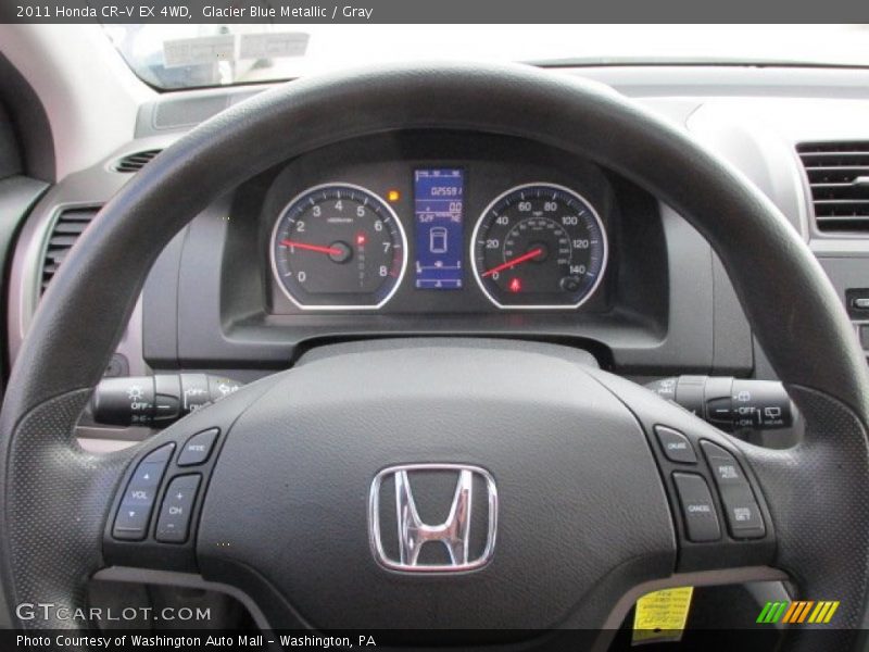 Glacier Blue Metallic / Gray 2011 Honda CR-V EX 4WD