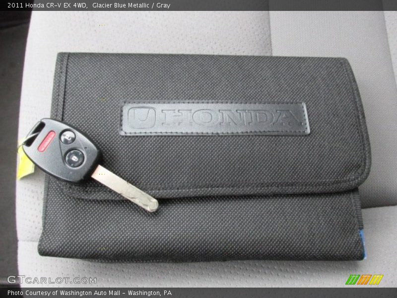 Glacier Blue Metallic / Gray 2011 Honda CR-V EX 4WD