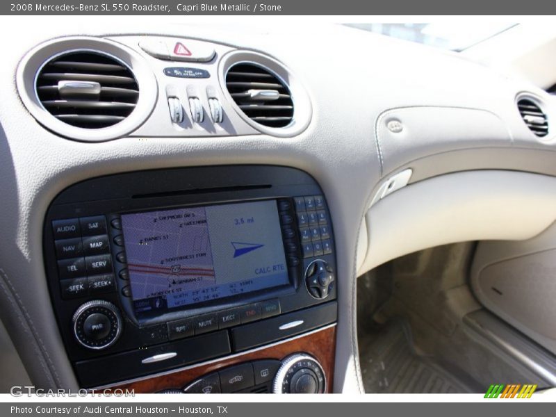 Capri Blue Metallic / Stone 2008 Mercedes-Benz SL 550 Roadster