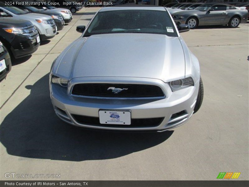 Ingot Silver / Charcoal Black 2014 Ford Mustang V6 Coupe