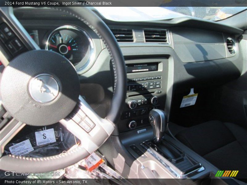 Ingot Silver / Charcoal Black 2014 Ford Mustang V6 Coupe