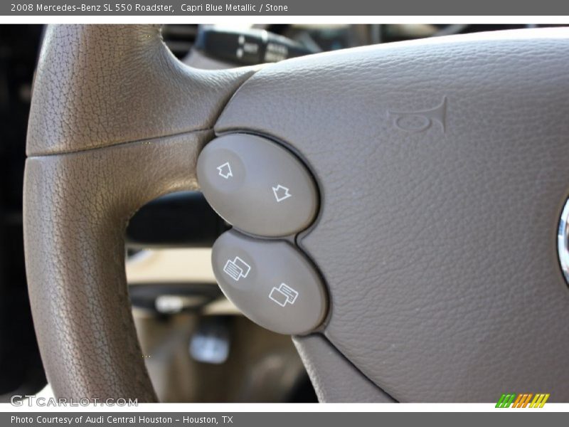 Capri Blue Metallic / Stone 2008 Mercedes-Benz SL 550 Roadster