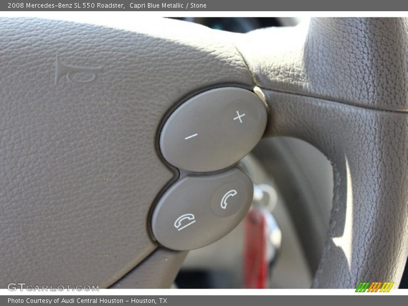 Capri Blue Metallic / Stone 2008 Mercedes-Benz SL 550 Roadster