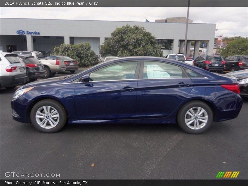Indigo Blue Pearl / Gray 2014 Hyundai Sonata GLS