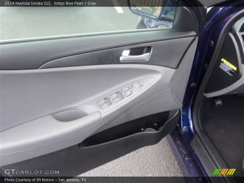 Indigo Blue Pearl / Gray 2014 Hyundai Sonata GLS