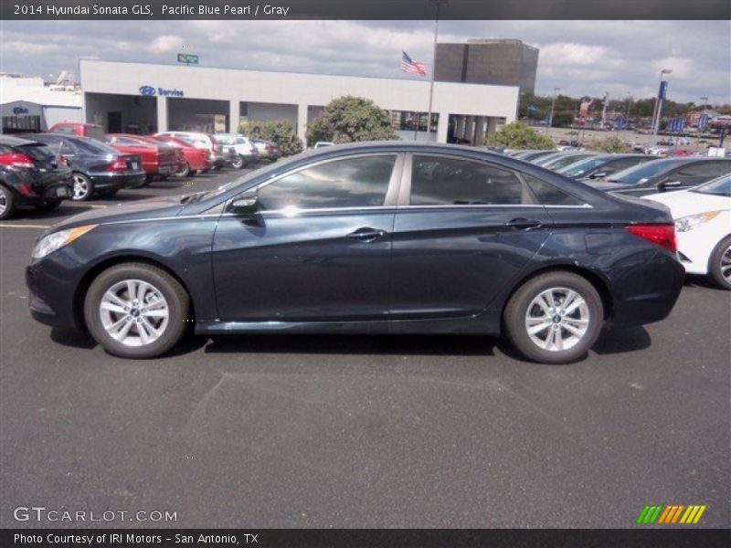 Pacific Blue Pearl / Gray 2014 Hyundai Sonata GLS