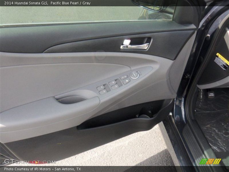 Pacific Blue Pearl / Gray 2014 Hyundai Sonata GLS