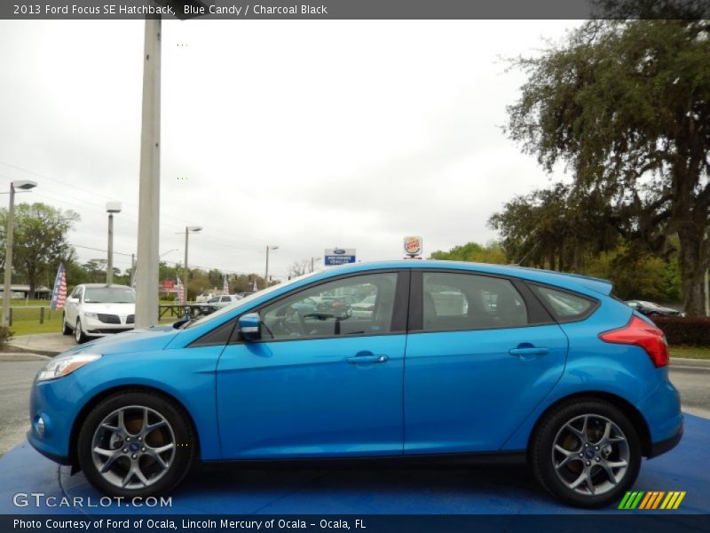 Blue Candy / Charcoal Black 2013 Ford Focus SE Hatchback