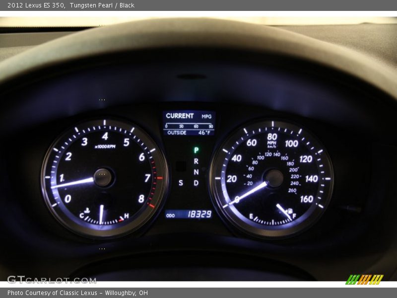 Tungsten Pearl / Black 2012 Lexus ES 350
