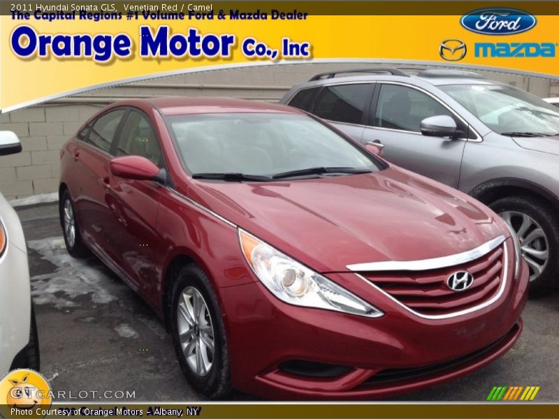 Venetian Red / Camel 2011 Hyundai Sonata GLS