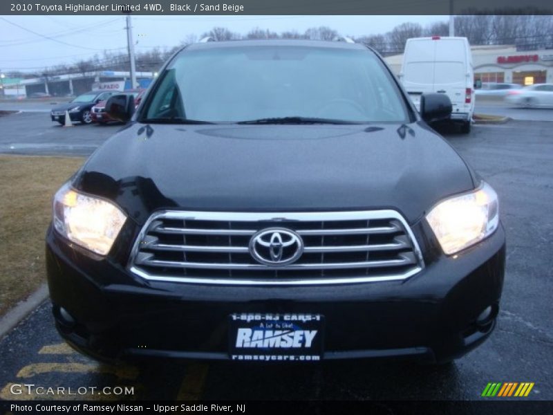 Black / Sand Beige 2010 Toyota Highlander Limited 4WD