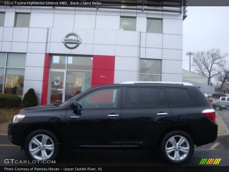 Black / Sand Beige 2010 Toyota Highlander Limited 4WD