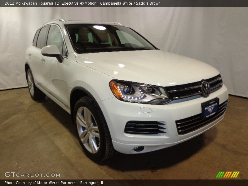 Campanella White / Saddle Brown 2012 Volkswagen Touareg TDI Executive 4XMotion
