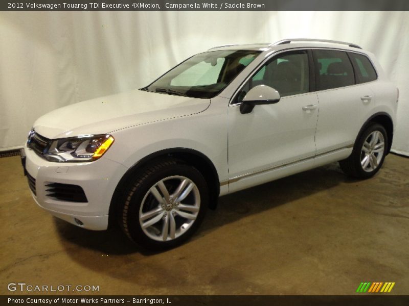 Campanella White / Saddle Brown 2012 Volkswagen Touareg TDI Executive 4XMotion
