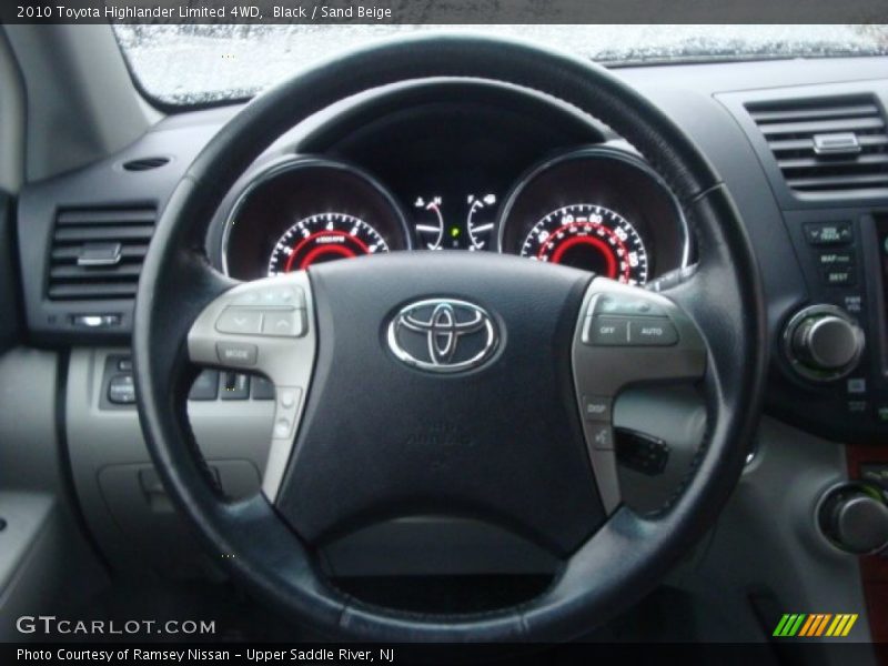 Black / Sand Beige 2010 Toyota Highlander Limited 4WD