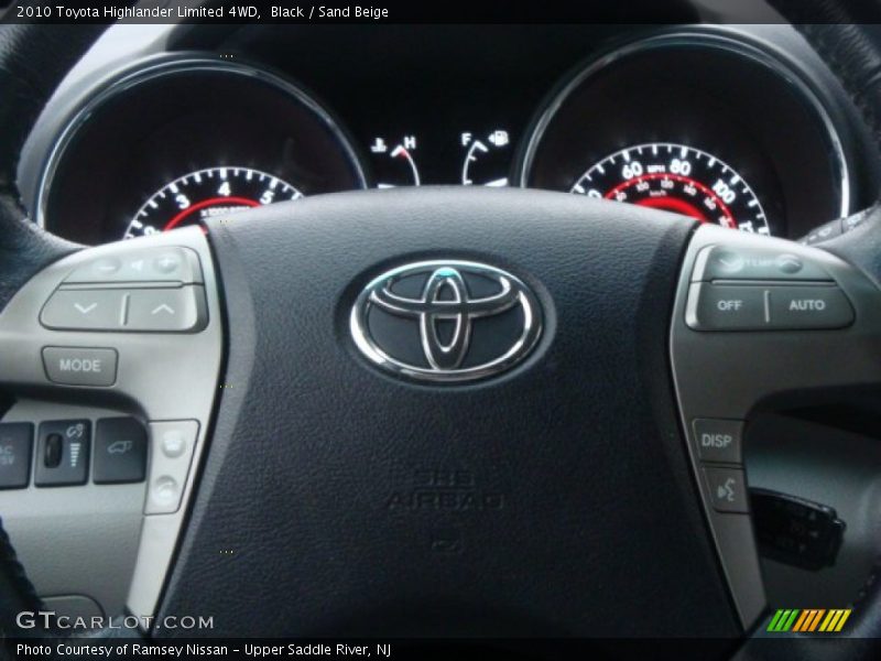 Black / Sand Beige 2010 Toyota Highlander Limited 4WD