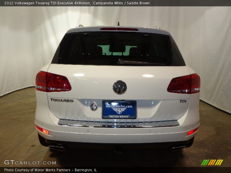 Campanella White / Saddle Brown 2012 Volkswagen Touareg TDI Executive 4XMotion