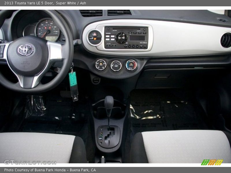 Super White / Ash 2013 Toyota Yaris LE 5 Door