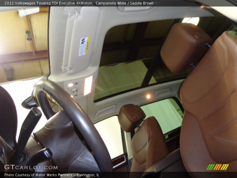 Campanella White / Saddle Brown 2012 Volkswagen Touareg TDI Executive 4XMotion