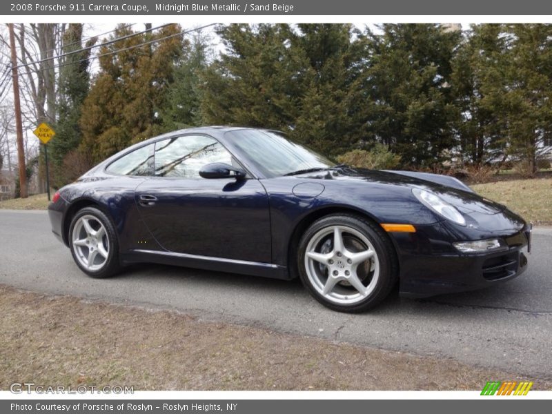 Midnight Blue Metallic / Sand Beige 2008 Porsche 911 Carrera Coupe