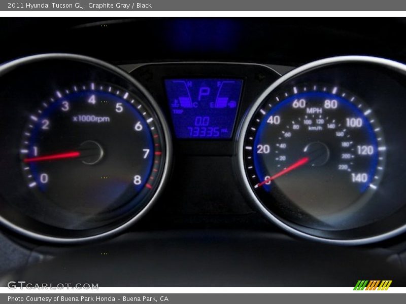 Graphite Gray / Black 2011 Hyundai Tucson GL