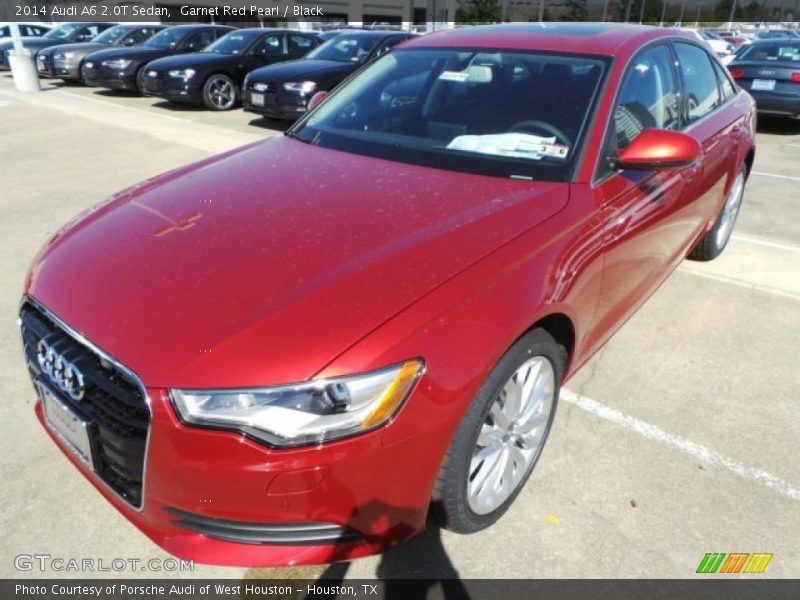 Garnet Red Pearl / Black 2014 Audi A6 2.0T Sedan