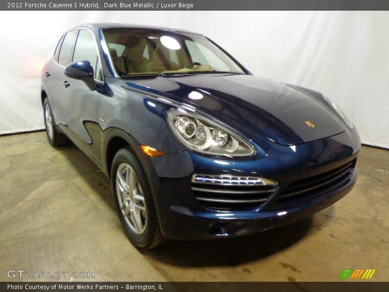 Dark Blue Metallic / Luxor Beige 2012 Porsche Cayenne S Hybrid