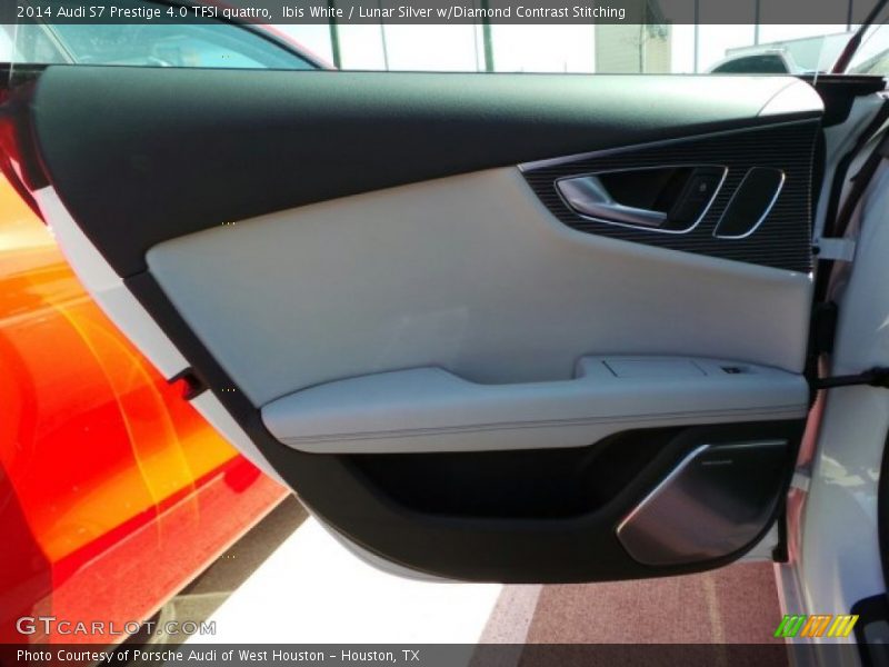 Ibis White / Lunar Silver w/Diamond Contrast Stitching 2014 Audi S7 Prestige 4.0 TFSI quattro