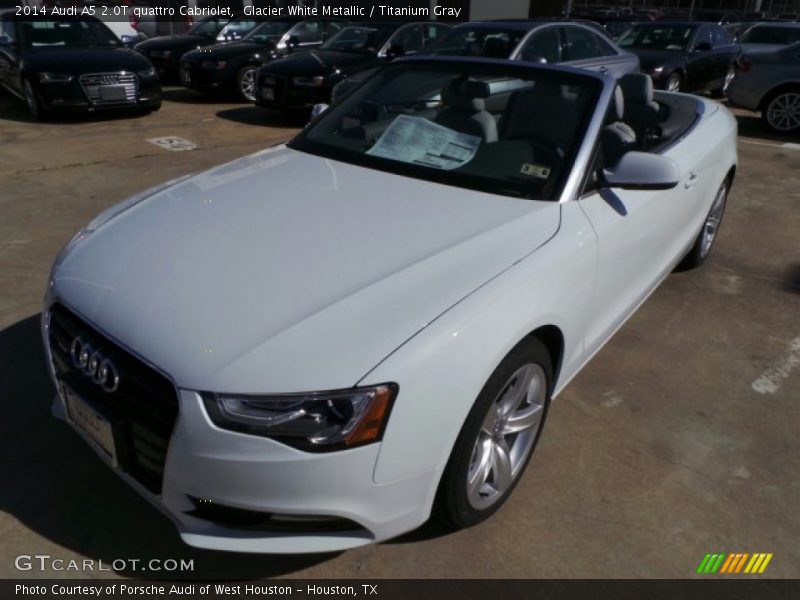 Glacier White Metallic / Titanium Gray 2014 Audi A5 2.0T quattro Cabriolet