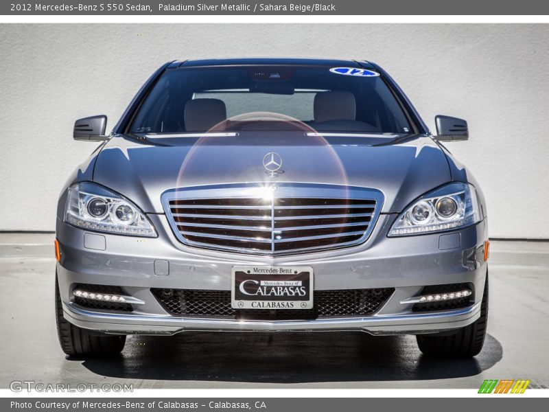 Paladium Silver Metallic / Sahara Beige/Black 2012 Mercedes-Benz S 550 Sedan